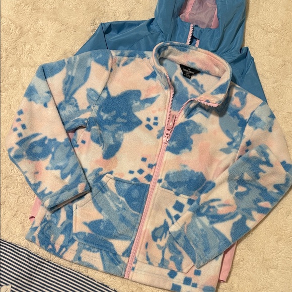 Eddie Bauer Kids Blue and Pink Raincoat. Size 7/8 - Picture 4 of 5